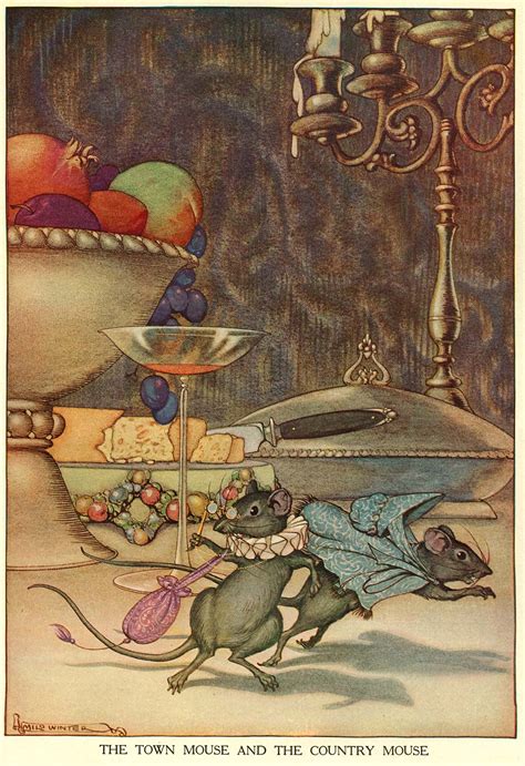 Milo Winter Aesop's Fables - The Town Mouse and the Country Mouse ...