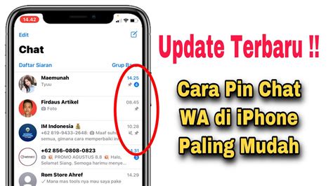 Cara Pin Chat Wa Di Iphone Terbaru Youtube