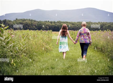 Rear View Mature Woman In Hi Res Stock Photography And Images Alamy