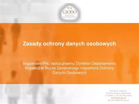 PPT Zasady Ochrony Danych Osobowych PowerPoint Presentation Free