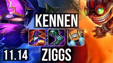 KENNEN Vs ZIGGS MID 7 Solo Kills 13 2 7 Legendary 300 Games