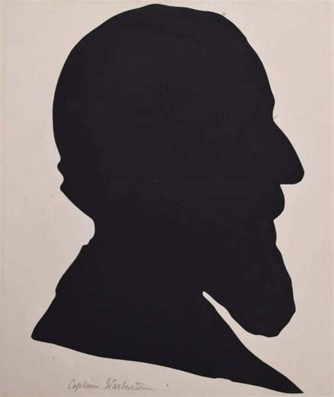 Nineteenth Century Silhouette Of A Gentleman Captain Warburton Circa