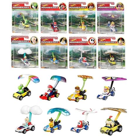 Hot Wheels Mario Kart Glider Assortment Yoshi Mario Princess Daisy Rosalina Shy Guy Bowser JR