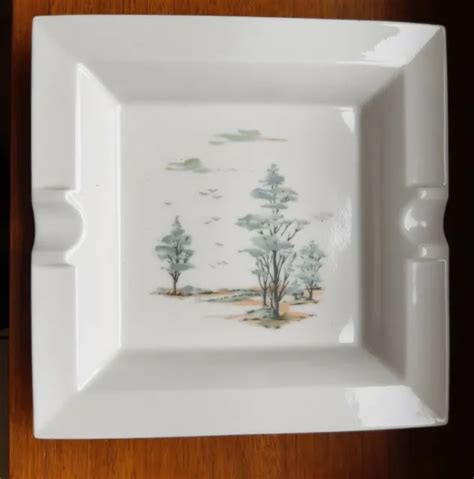 ANCIEN CENDRIER EN Porcelaine De Limoges JAMMET SEIGNOLLES Fumeurs