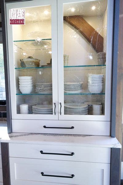 Dream Kitchens White Glass Cabinets