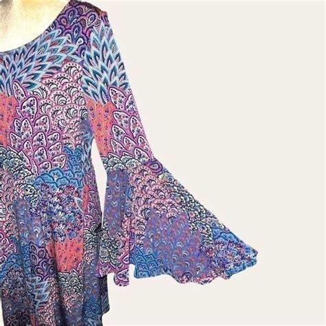 Msk Super Cute Peacock Design Dress With Sheer Bell S Gem