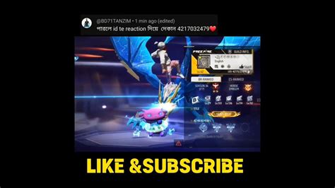 Id Reaction Part 1💯 Freefire Gaming Viral Youtubeshorts Sorts