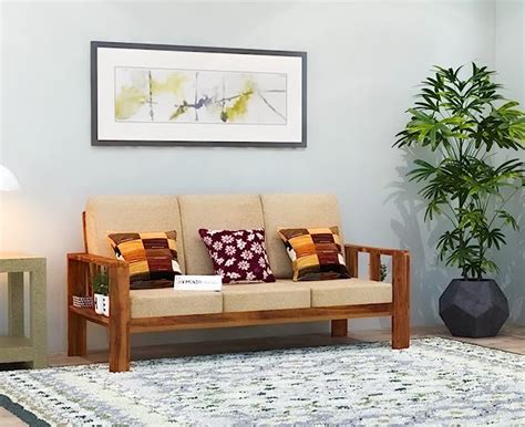 Saamenia Furnitures Solid Sheesham Wooden Seater Sofa Set For Living