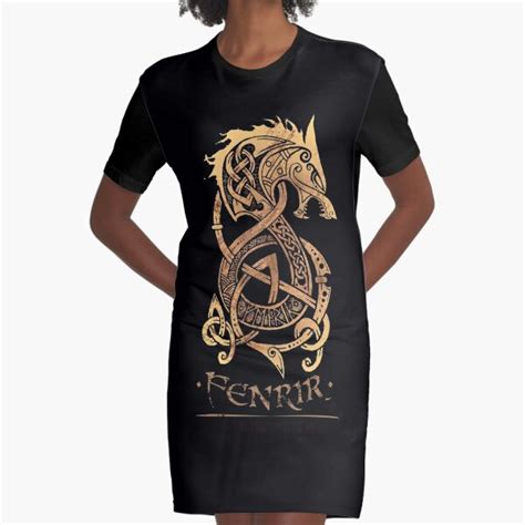 Fenrir The Nordic Monster Wolf Graphic T Shirt Dress For Sale By