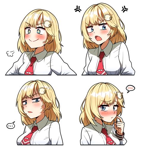 The Big Imageboard Tbib 1girl Anger Vein Angry Blonde Hair Blue Eyes Blush Bob Cut