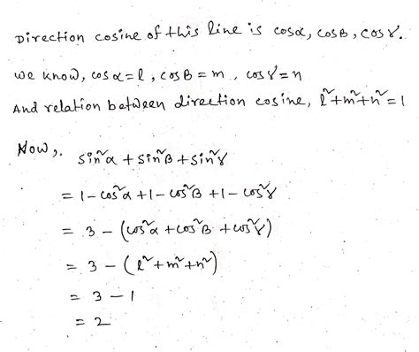 If A Line Makes Angles Alpha Beta And Gamma With The X Axis Y Axis