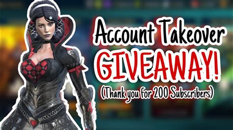 Account Takeover Giveaway Subscriber Special Raid Shadow