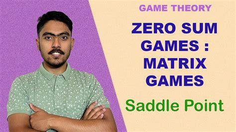 Zero Sum Game With Saddle Point Solved Example Game Theory Youtube