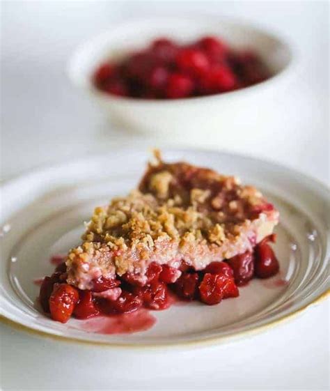 Red Tart Cherry Crumble Pie Recipe Cherry Tart Sour Cherry Pie Cherry Recipes