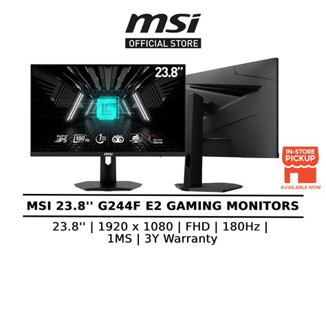 MSI MONITOR G244F E2 24" IPS FLAT 180HZ 1ms / AMD FREE SYNC- ESPORT ...