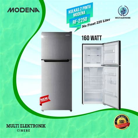 Jual Refrigerator MODENA RF 2250 TGDS KULKAS 255 L Shopee Indonesia