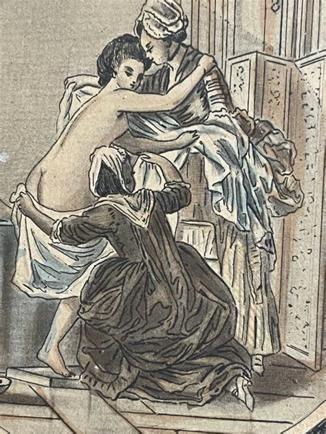 Th Century Curiosa Engravings Pair Eroticism Nude Female Erotic Scene Picclick Uk