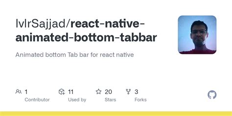 GitHub LvlrSajjad React Native Animated Bottom Tabbar Animated