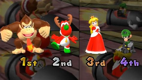 Mario Party Minigame Luigi Vs Donkey Kong Vs Peach Vs Yoshi Youtube