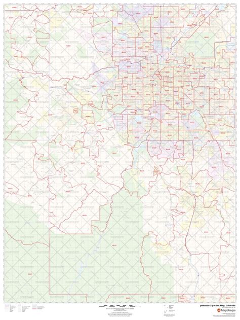 Jefferson Zip Code Map Colorado Jefferson County Zip Codes