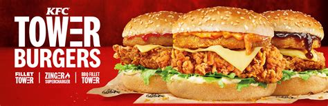 The Kfc Tower Burger Range Vertically Ted