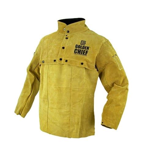 Gcwsa Elliotts Golden Chief Premium Leather Welding Bolero Jacket With