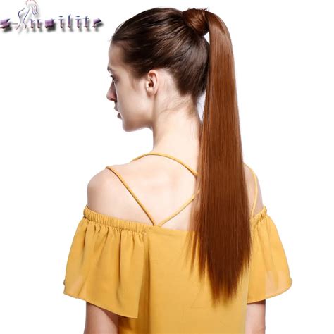 Aliexpress Buy S Noilite 24 Long Straight Ponytails Clip In