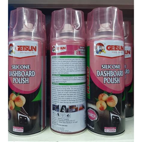 Getsun Silicon Dashbord Polish Spray Ml Shopee Malaysia