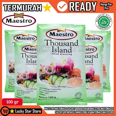 Jual MAESTRO MAYONAISE MAYONAIS MAYONES SACHET SASET RENDAH LEMAK LOW