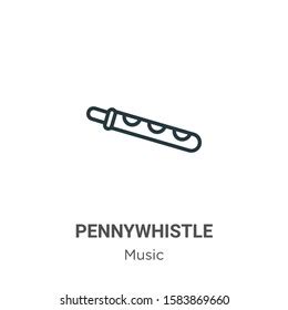 Pennywhistle Outline Vector Icon Thin Line Stock Vector (Royalty Free ...