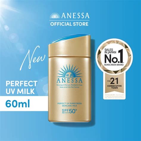 Jual ANESSA GOLD BRIGHTENING PERFECT UV SKINCARE MILK 60 ML 20 ML