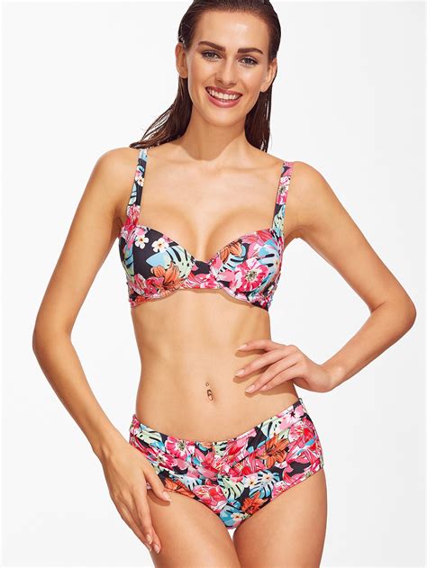 Floral Print Sexy Bikini Set SheIn Sheinside