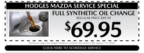 Mazda Service Coupons In Jacksonville Fl Hodges Mazda
