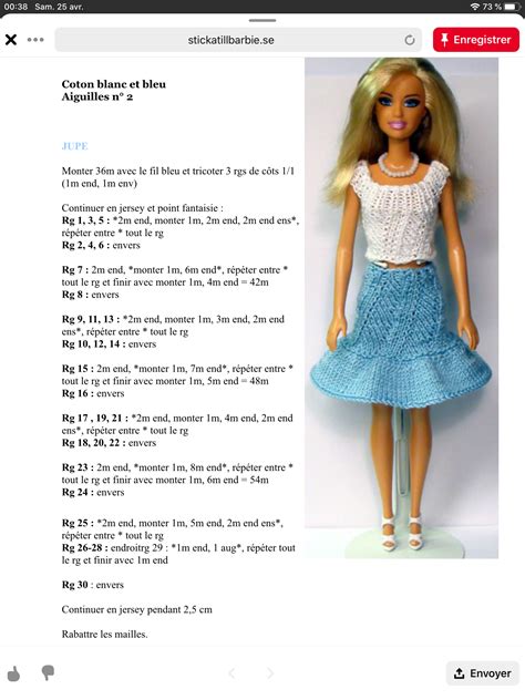 Pingl Par Felicity Brown Sur Dolls Clothes Mod Les Tricot Barbie