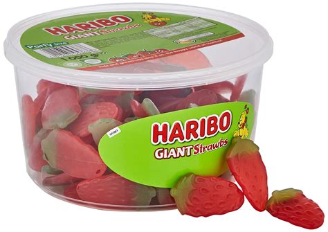 HARIBO Giant Strawberry Bulk Sweets, 1 kg- Buy Online in Greece at ...