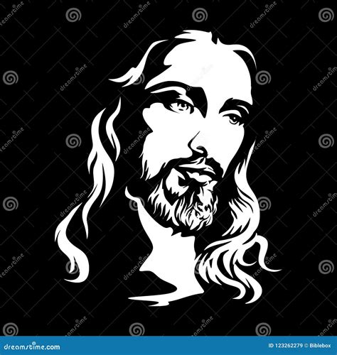 Cara de Lord Jesus Christ ilustração do vetor Ilustração de bible