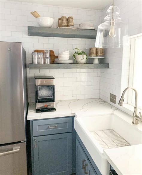 Beautifunctional Farmhouse Kitchen With Open Shelving Ideas