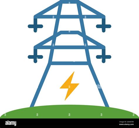 Electric Power Icon Simple Flat Element From Power And Energy