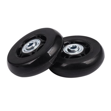 2 Set Luggage Suitcase Replacement Wheels Axles Rubber Deluxe Repair Od 64mm New