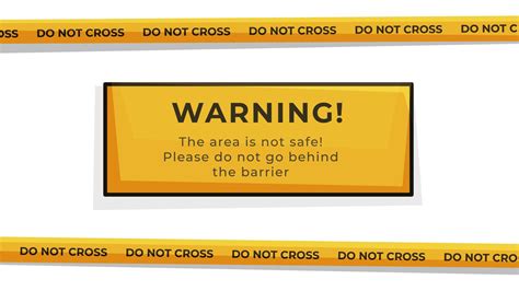 Ribbon and danger sign. Do not cross. 21941500 Vector Art at Vecteezy