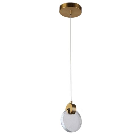 Lumin Ria Led Pendente W K Bivolt Dourado Cristal X Cm Sand