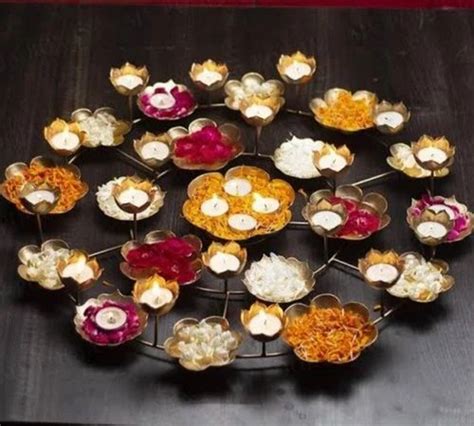 56 Bhog Thali at Rs 570/piece | Brass Pooja Thalis in Moradabad | ID ...