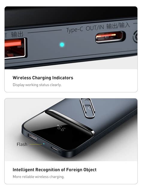 Baseus Mag Safe Power Bank With Wired Dual Charging Mode 10000mAh