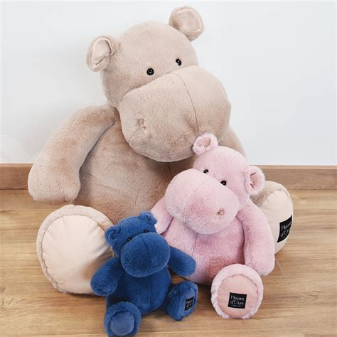 Histoire D Ours Peluche Hippopotame Rose Poudr Cm Hip Pie