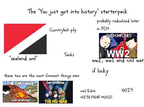 The You Just Got Into History” Starterpack Rstarterpacks Starter
