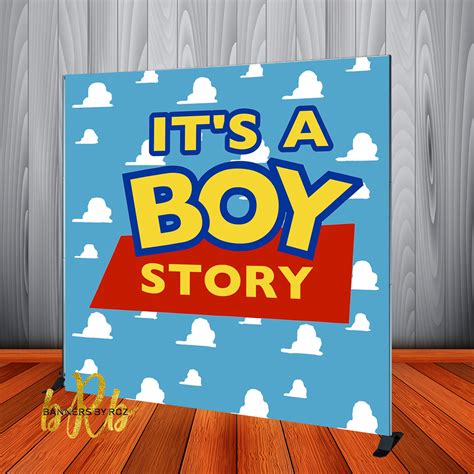 Boy Story - Toy Story Baby Shower Backdrop Personalized Step & Repeat – Banners by Roz