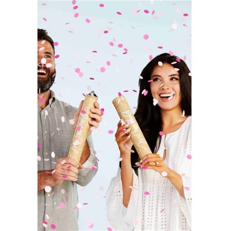 Pink Gender Reveal Confetti Cannon Party Time Inc