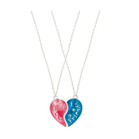 Wonder Nation - 2 Piece Best Friend Heart Necklaces - Walmart.com ...