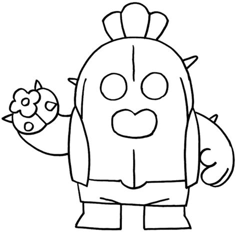 Coloriage Brawl Stars Spike Cactus