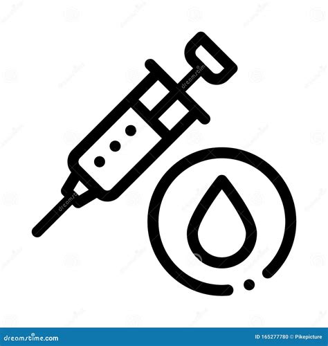 Skin Rejuvenation Injection Icon Vector Outline Illustration Stock